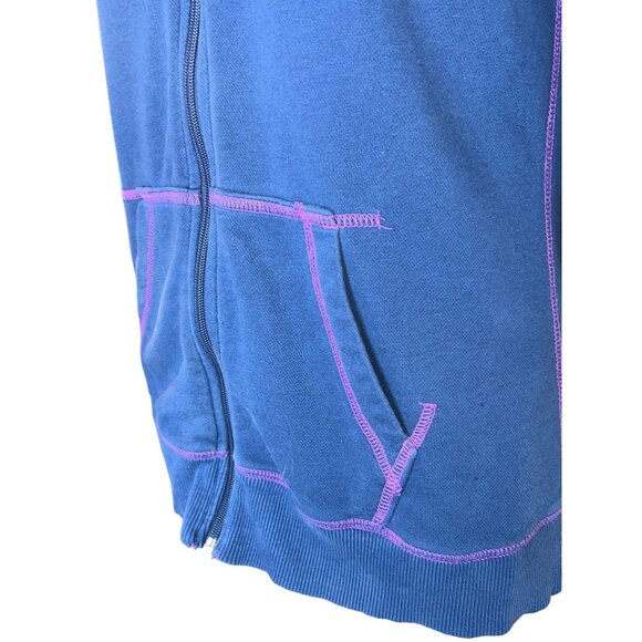 Converse Womens Vintage Front Zip Hoodie Medium Y2K Grunge Alternative - Picture 9 of 12